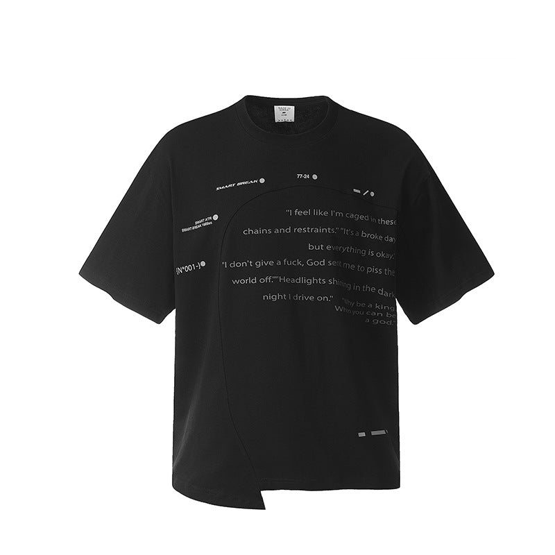 Hip Hop Clothes New York cleanfit short-sleeved T-shirt loose letter print short-sleeved T-shirt