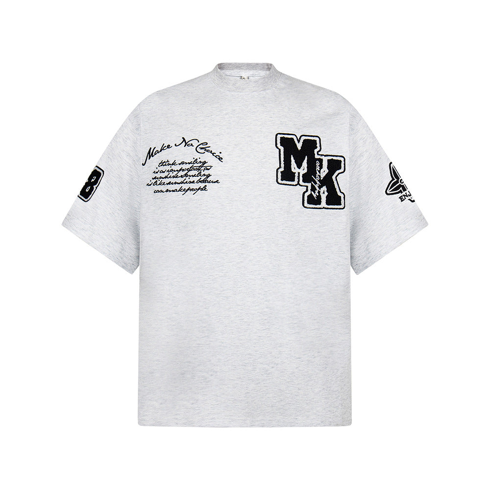 Hip Hop Clothes New York Vintage Cute Lamb Embroidered Short Sleeve T-Shirt Summer Oversize Casual Top