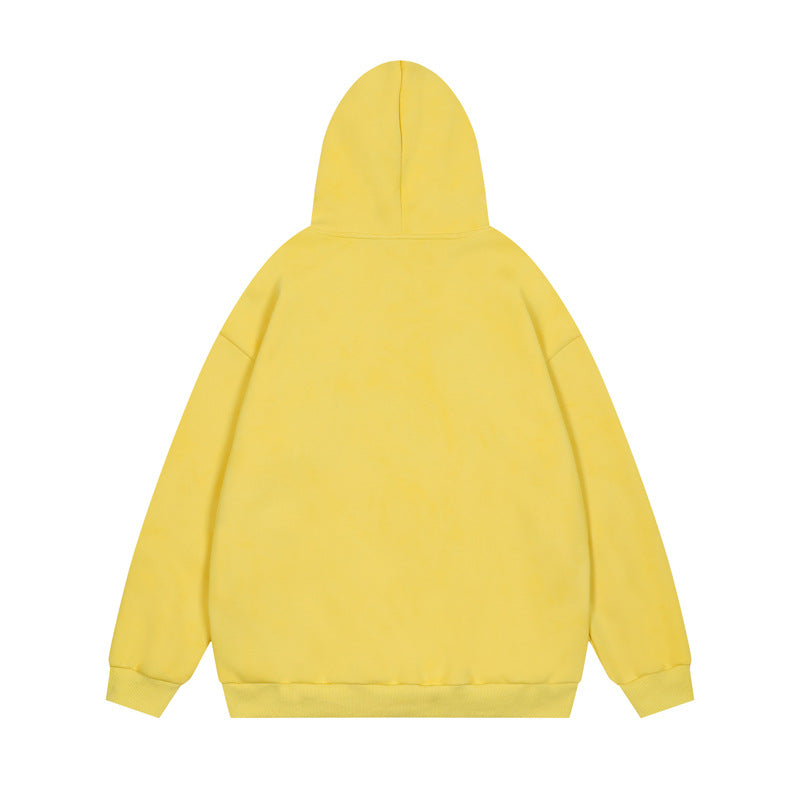 Streetwear Hoodie Hip Hop Vintage Old English Alphabet Print Hooded Sweater