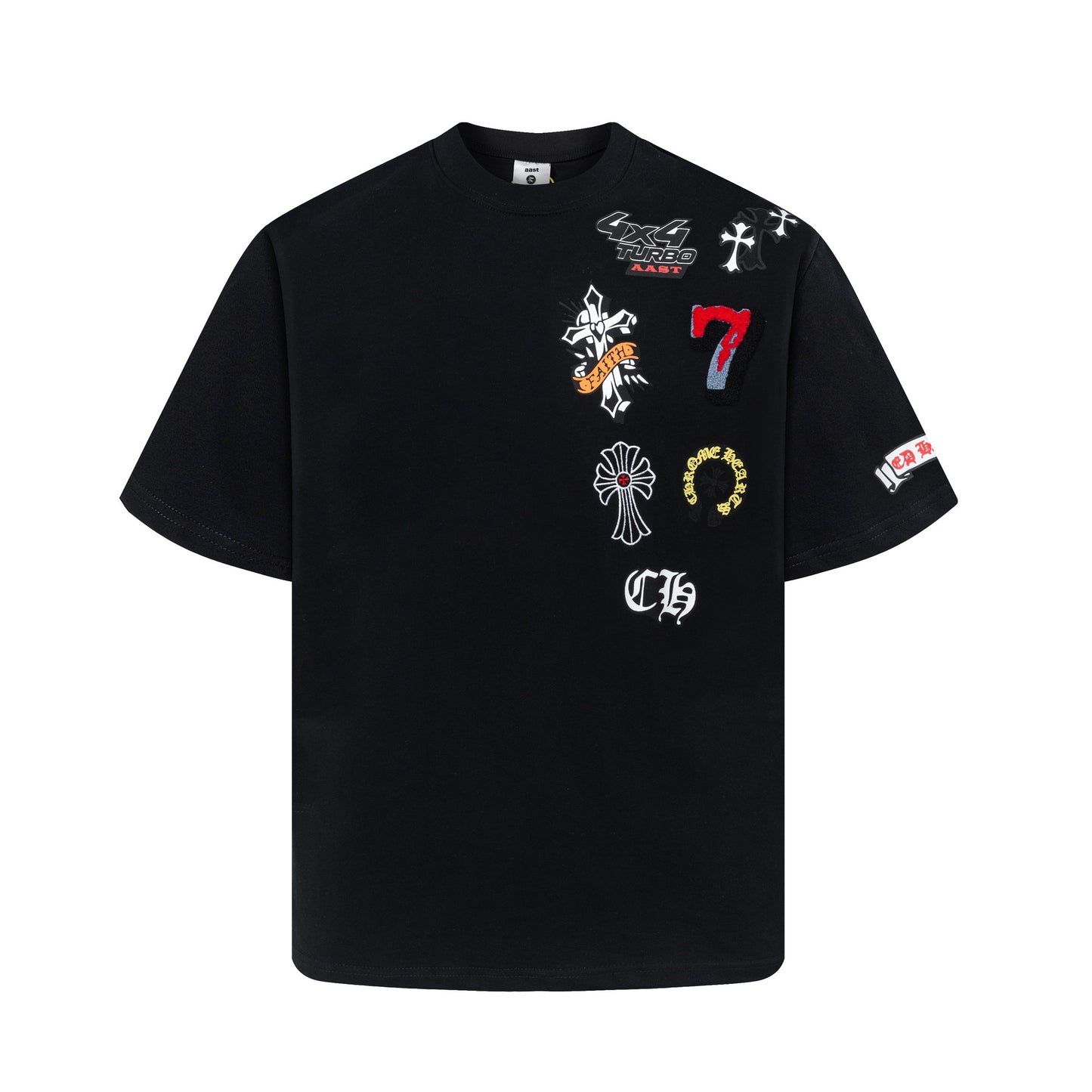Hip hop clothing new york summer vintage embroidered t-shirt short sleeves