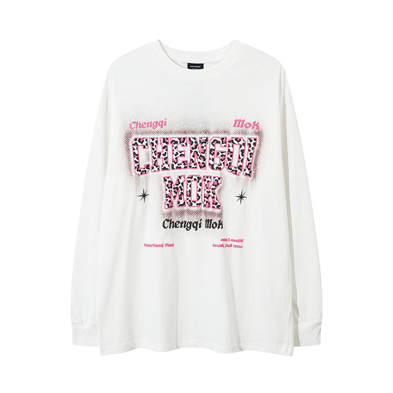 Marcas De Streetwear Vintage Long Sleeve T-Shirt Loose Casual Top