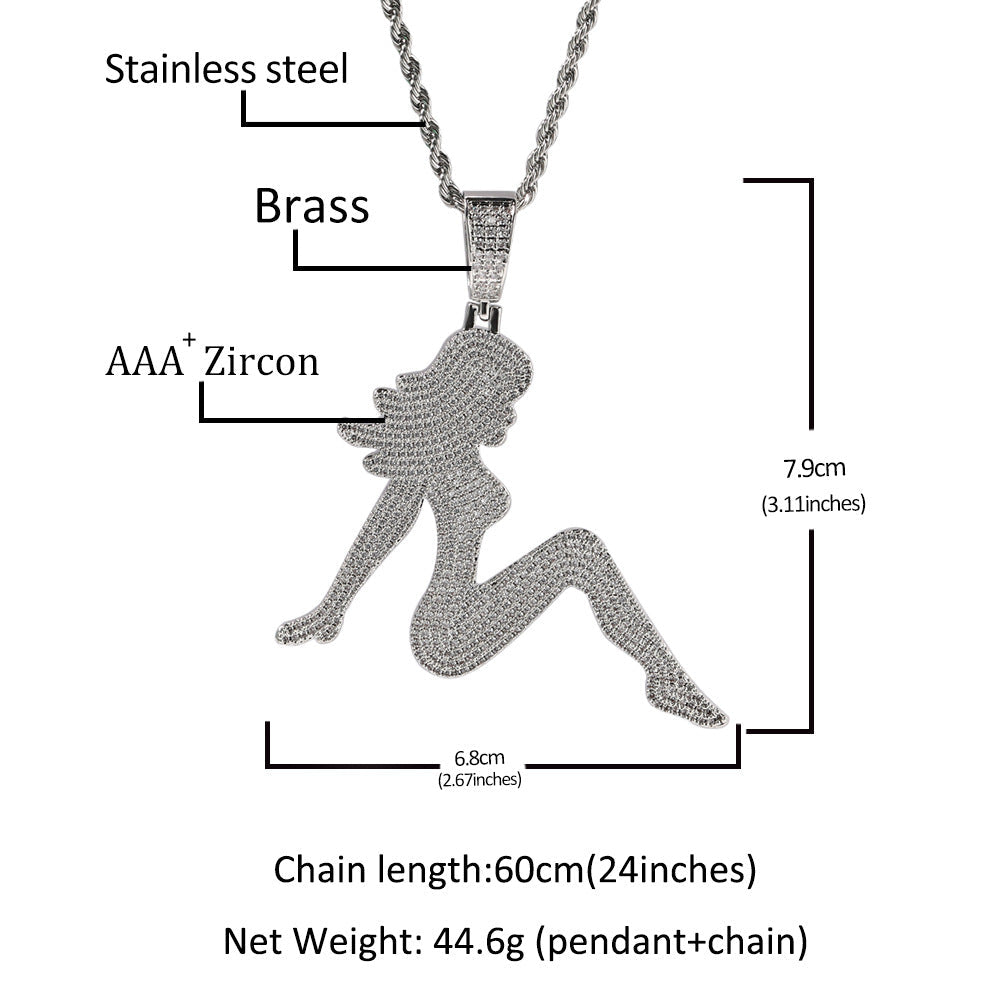 Jewelry Vintage Sexlady Pendant Necklace Spectrum St. Valentine's Jesus Pieces