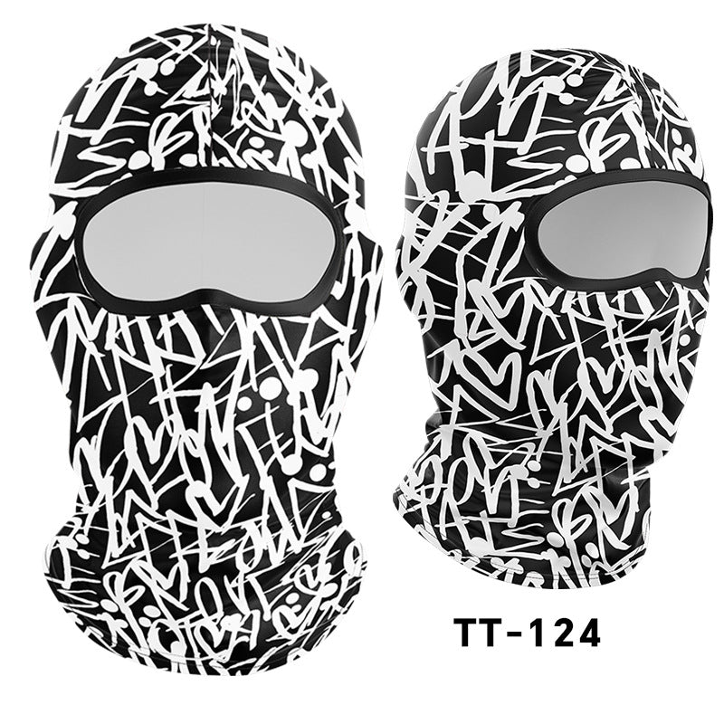Cycling Windproof Hood Camouflage Python Ice Silk Mask Sunscreen Windproof