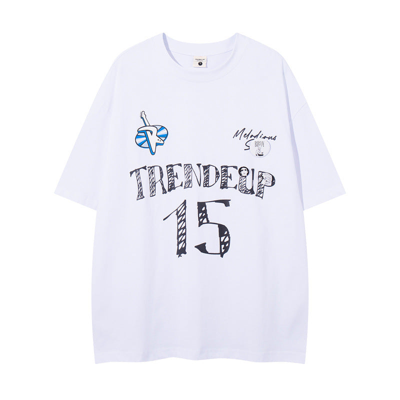 US drip outfits Summer Vintage Casual Loose Short Sleeve T-Shirts