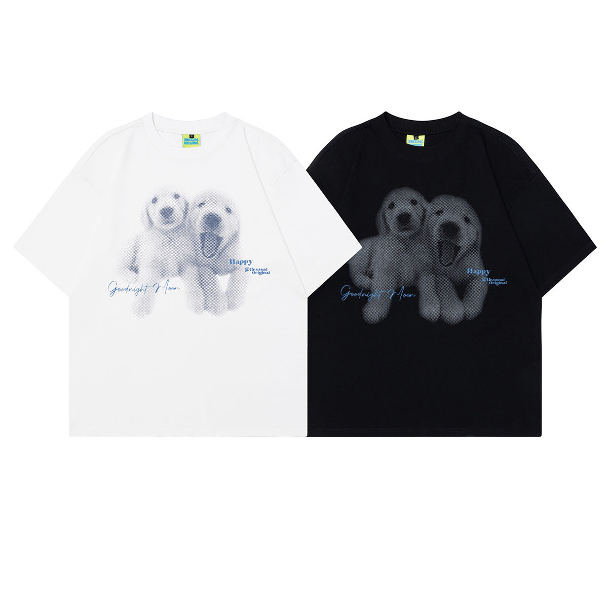 Unisex T-shirts Summer Dog Pattern Men's Short Sleeve T-Shirt