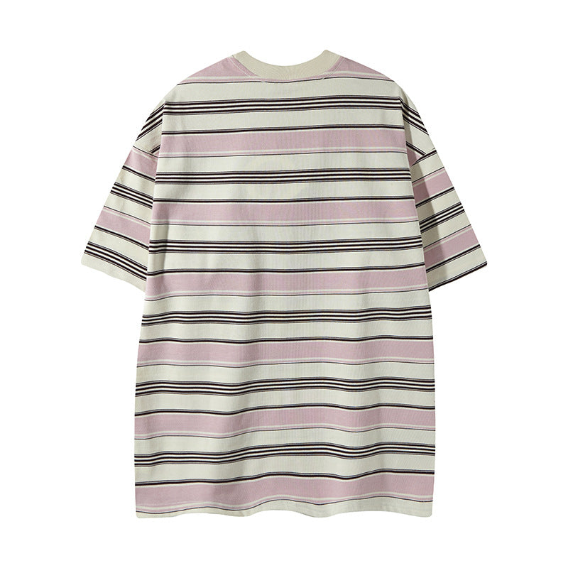 Distorted vintage summer short-sleeved t-shirt loose casual top
