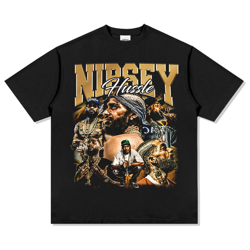 Marcas streetwear usa vintage Nipsey print short sleeve t-shirt