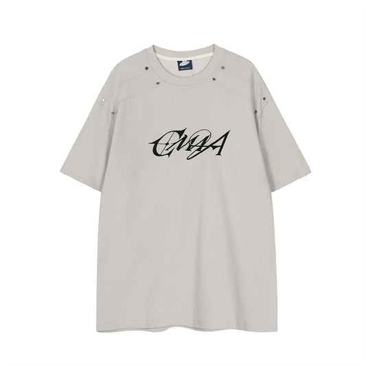 US drip outfits Summer Vintage Casual Loose Short Sleeve T-Shirts