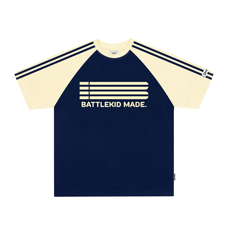 Vintage Usa Shirt Letter Embroidery Short Sleeve T-Shirt