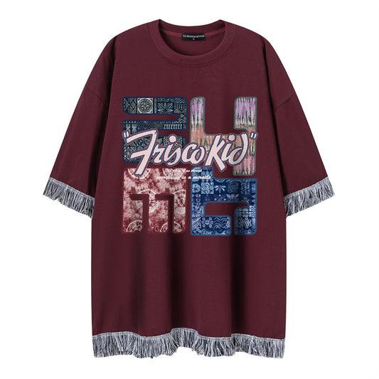 Camisetas streetwear Summer Vintage Crew Neck Casual Loose Short Sleeve T-Shirt