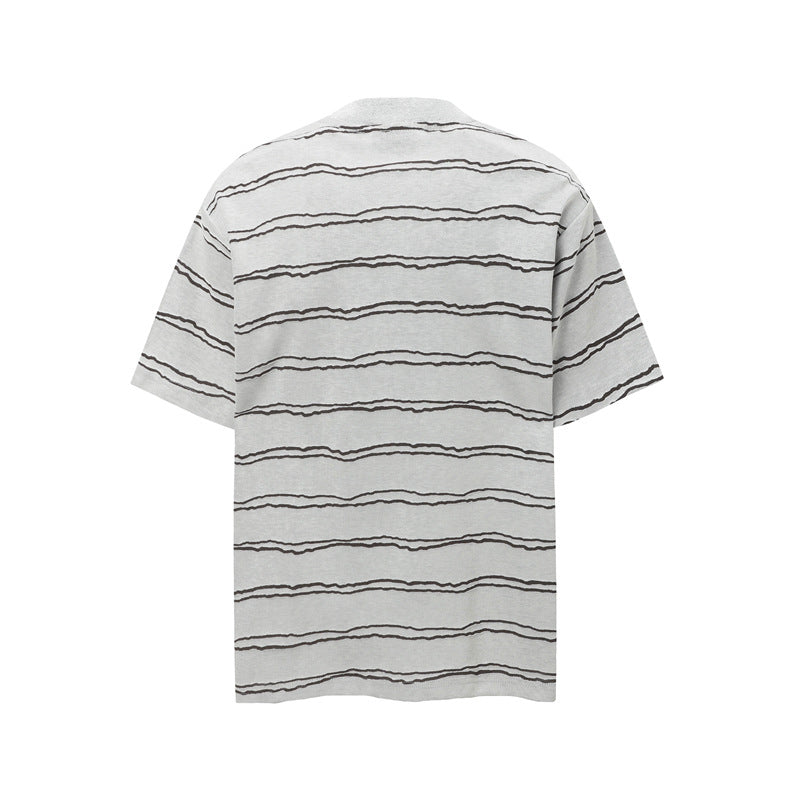Stone Wash T shirt Short Sleeve T-Shirt Loose Casual Top