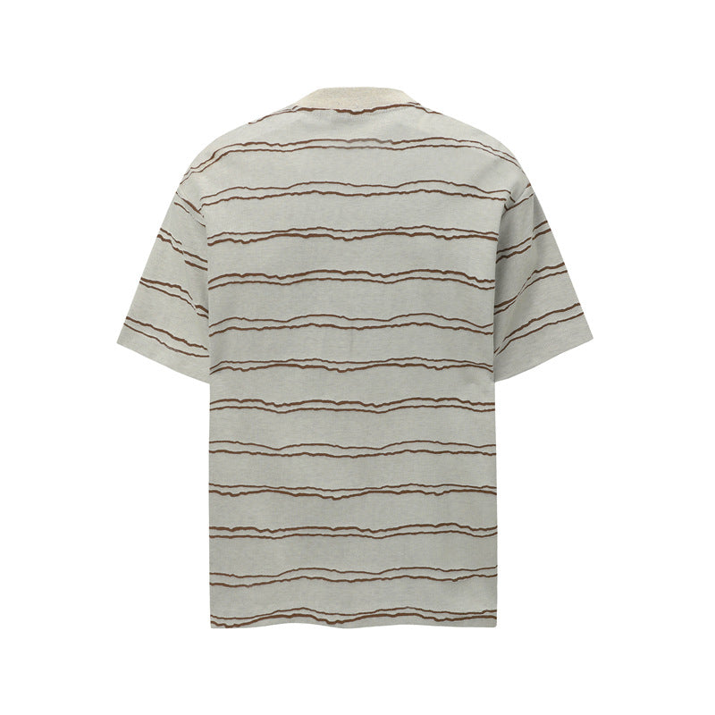 Stone Wash T shirt Short Sleeve T-Shirt Loose Casual Top