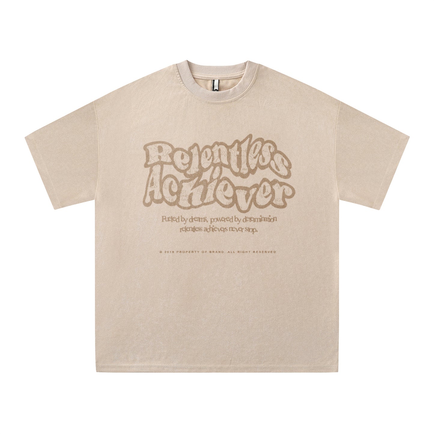 Distorted vintage alphabet print short-sleeved t-shirt summer loose top