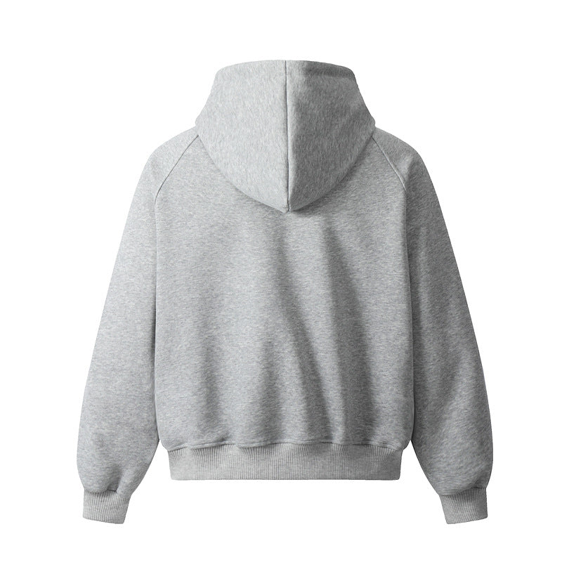 Streetwear Hoodie Vintage Washed Old Hooded Sweater Loose Zip Cardigan Jacket