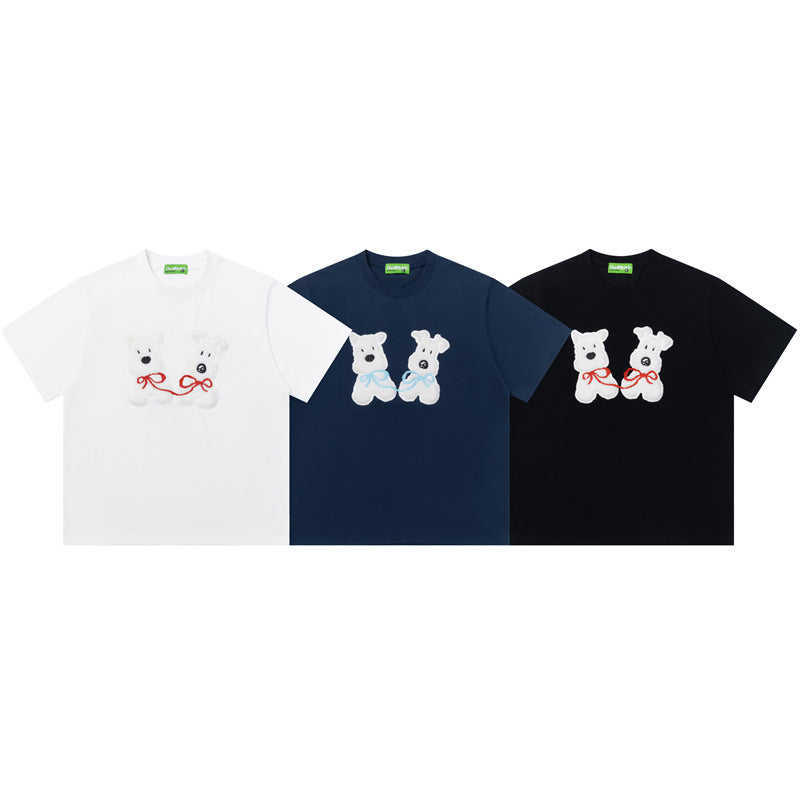 Hip Hop Shirts For Boys Embroidered Short Sleeve T-Shirt
