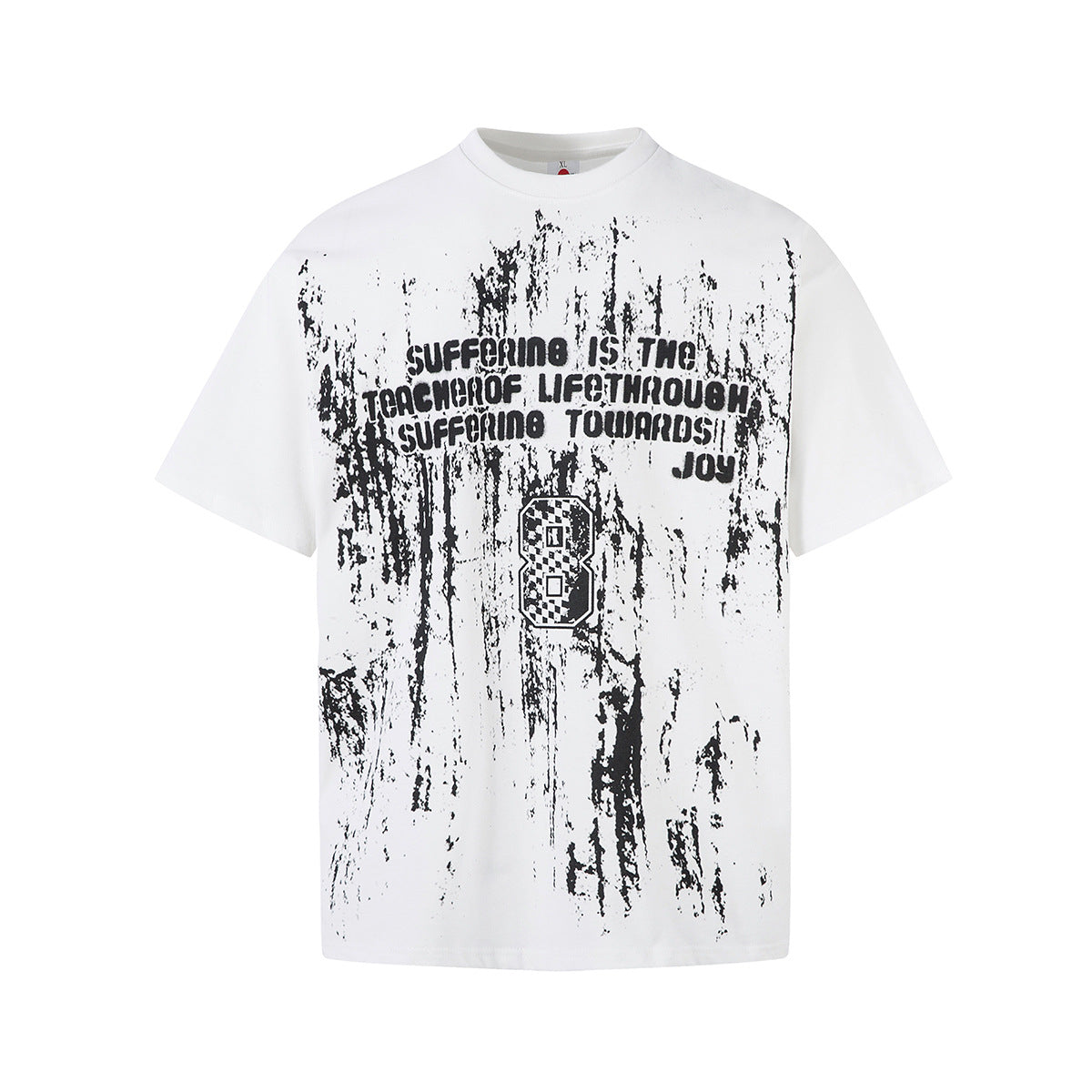 Racing oversized t shirt summer hip hop tee racing suit locomotive print t-shirt short sleeve