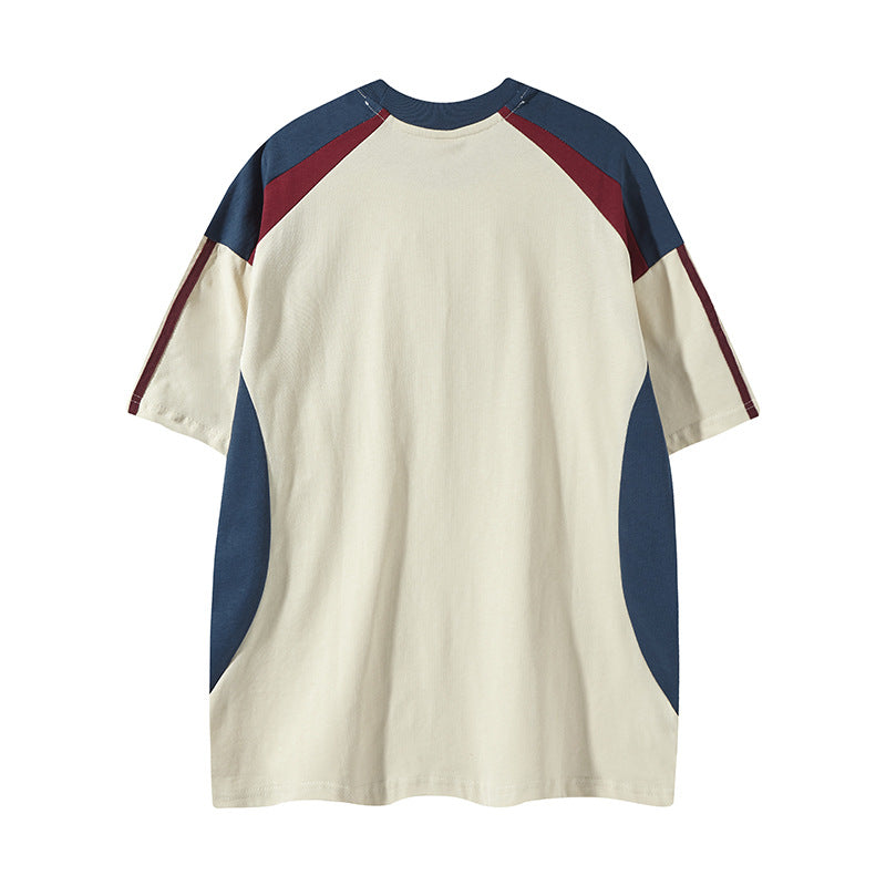 New York Hip Hop Style Short Sleeve T-Shirt Sports Loose Men's Summer Alphabet Print Top
