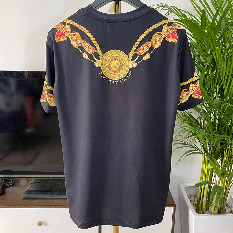 East Coast Shirts Spring/Summer Digital Print Crew Neck Short Sleeve Men's Half Sleeve T-Shirt