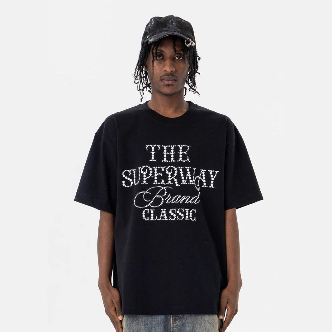 Vintage 90s Hip Hop Clothing Spring/Summer Loose Short Sleeve T-Shirt