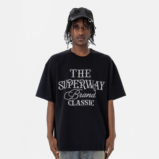 Vintage 90s Hip Hop Clothing Spring/Summer Loose Short Sleeve T-Shirt