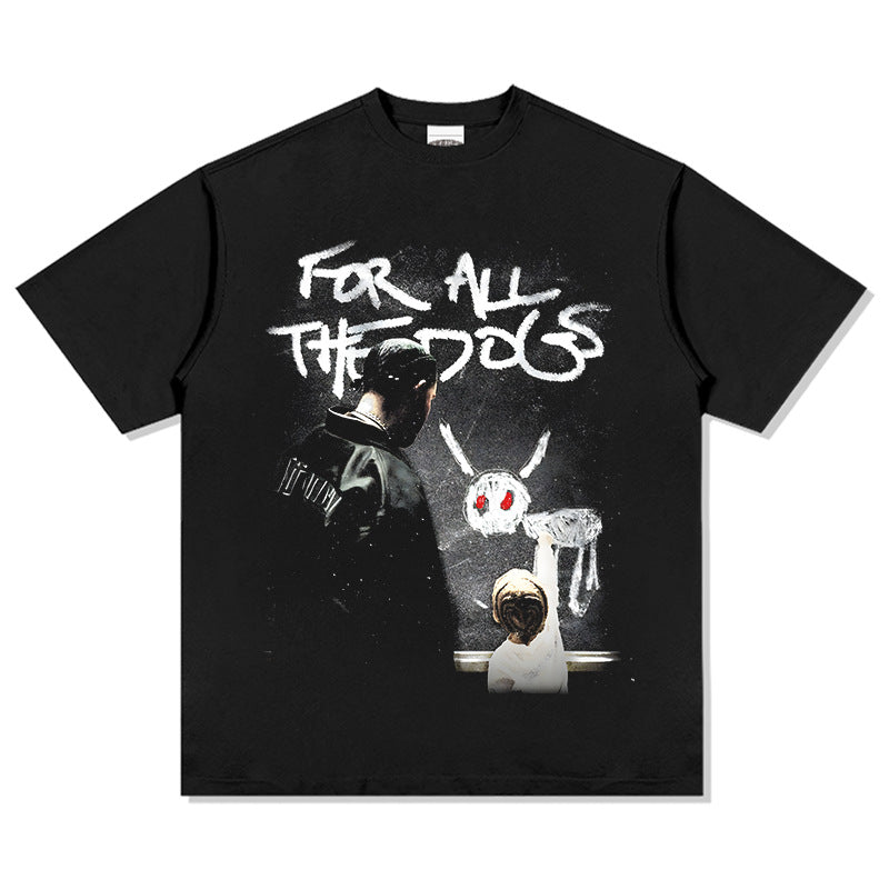 New york hip hop shop hip hop DRAKE print short sleeve t-shirt Vintage