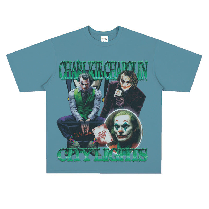 Film Star T Shirt Loose Heavy Retro Street Cotton American T-shirt