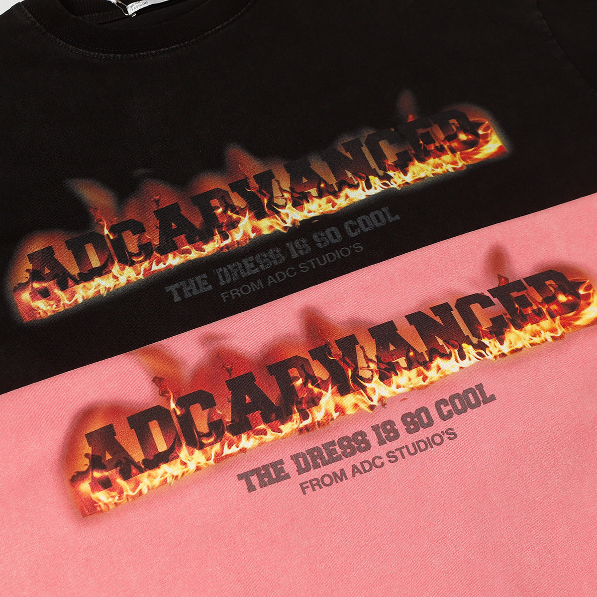 Ye T Shirt Summer Vintage Hip Hop Flame Print Short Sleeve T-Shirt