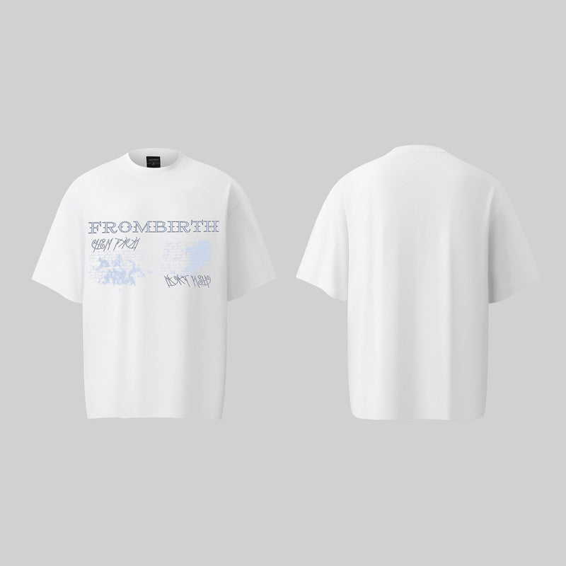 Camisas Retros Washed Hip Hop Short Sleeve T-Shirt