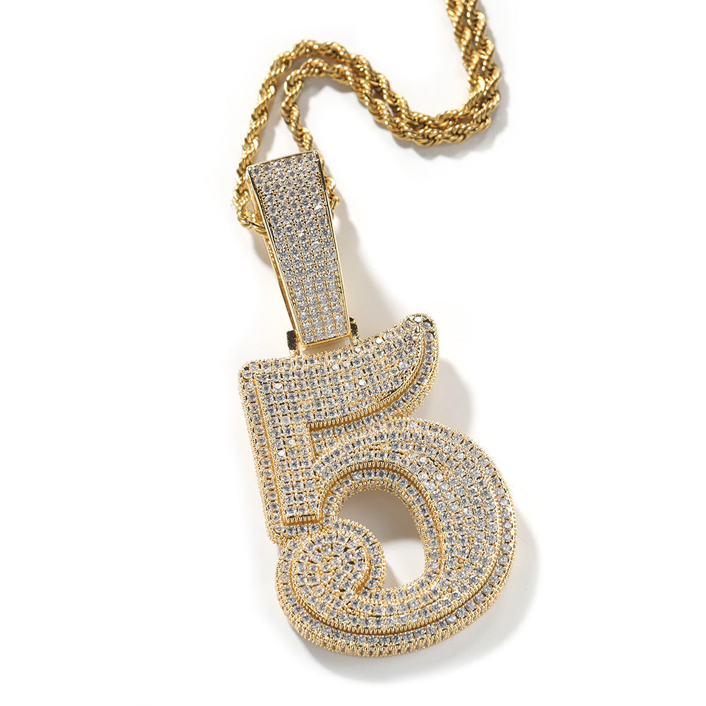 Jewelry Necklace Hip Hop Copper Diamond Pendant Birthday Gift Word Up St. Valentine's Jesus Pieces