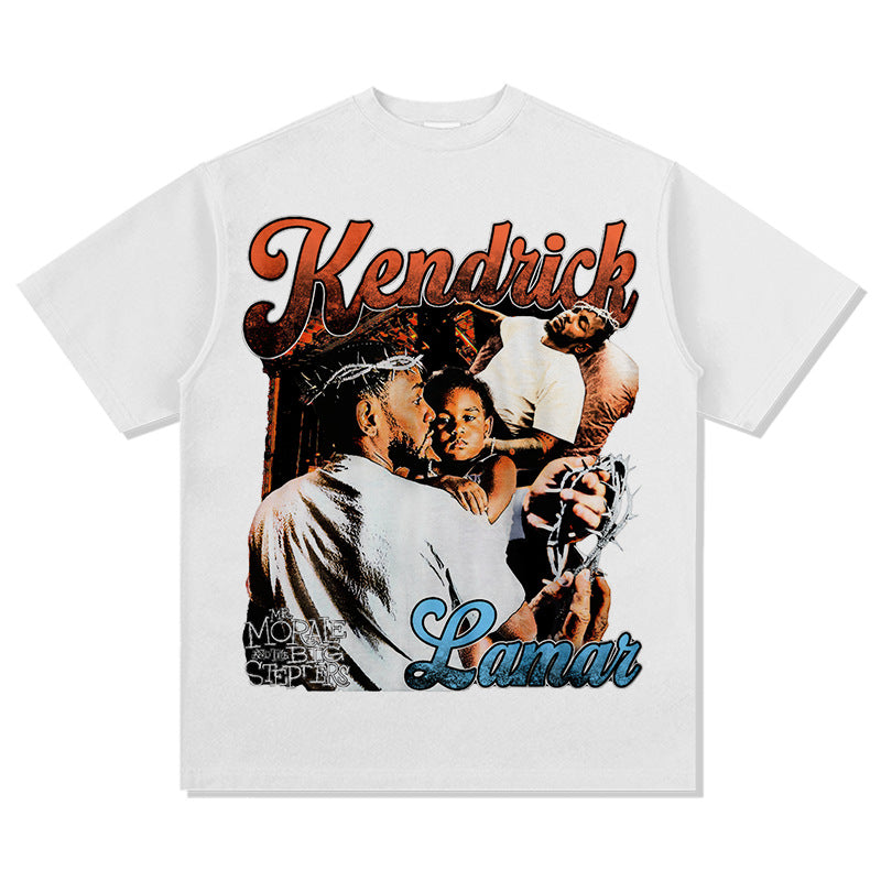 New york hip hop shop vintage hip hop kung fu kendrick print short sleeve t-shirt