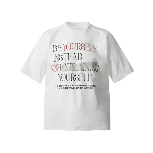 Distorted vintage letter print T-shirt