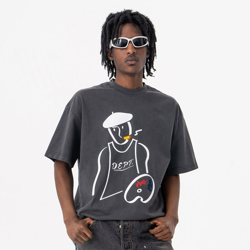 Vic Streetwear Summer Crew Neck Short Sleeve T-Shirt