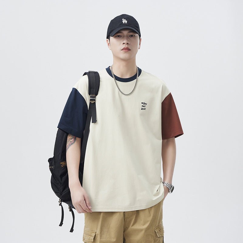 Mens T-shirts Short Sleeves Summer Loose Vintage