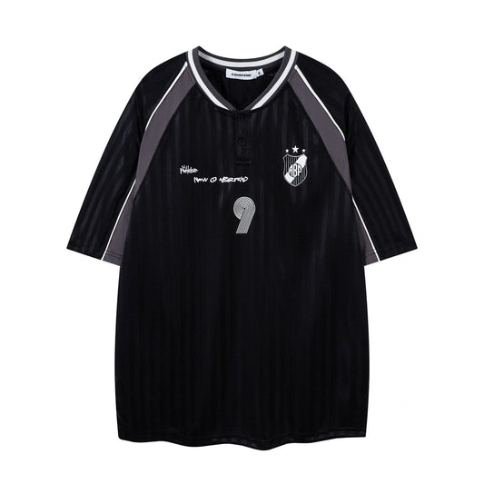 Hip Hop Clothing Summer Open Neck Sweatshirt Short Sleeve T-Shirt