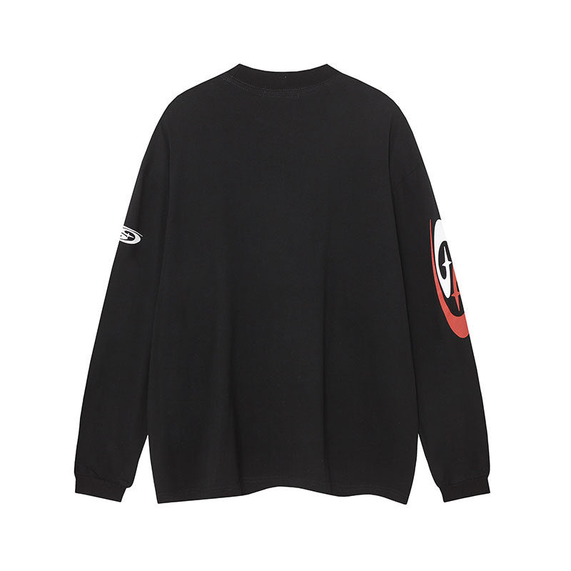 Marcas De Streetwear Vintage Alphabet Print Long Sleeve T-Shirt