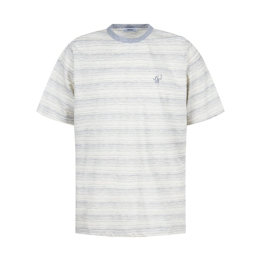 Unisex T-shirts Summer Light Stripe Men's Loose Short Sleeve T-Shirt