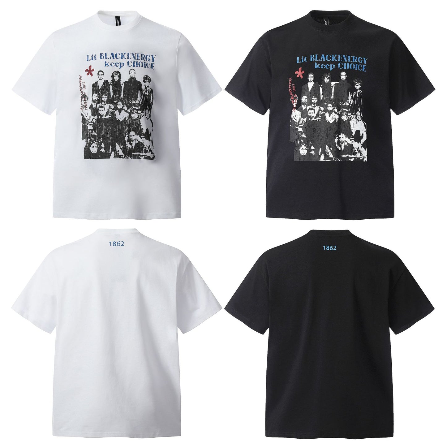 Retro Style Shirt For Men Summer Vintage Character Print Short Sleeve T-Shirt