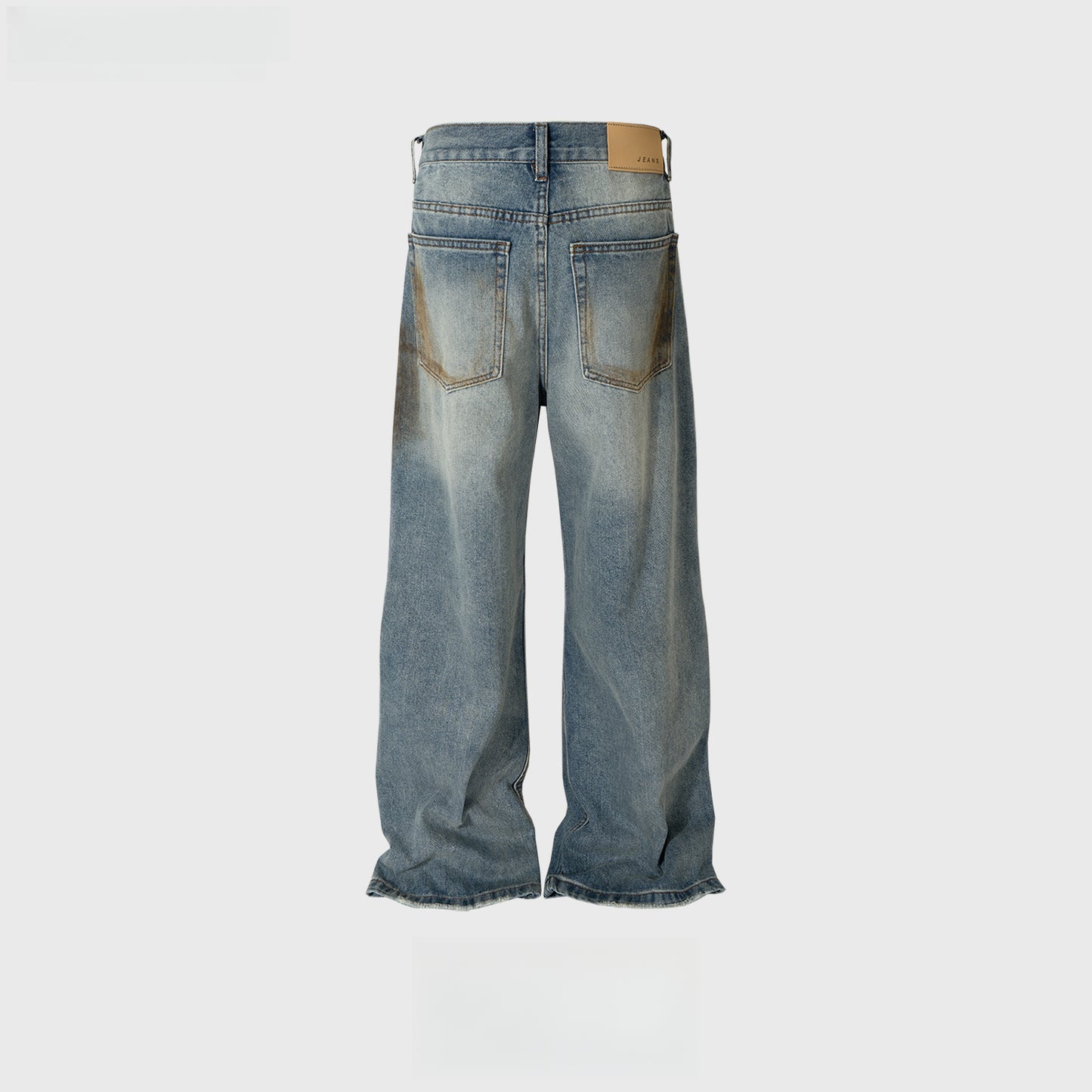 Rock Revival Jeans Ripped Trousers Straight Wide Feet Washed Old Jeans
