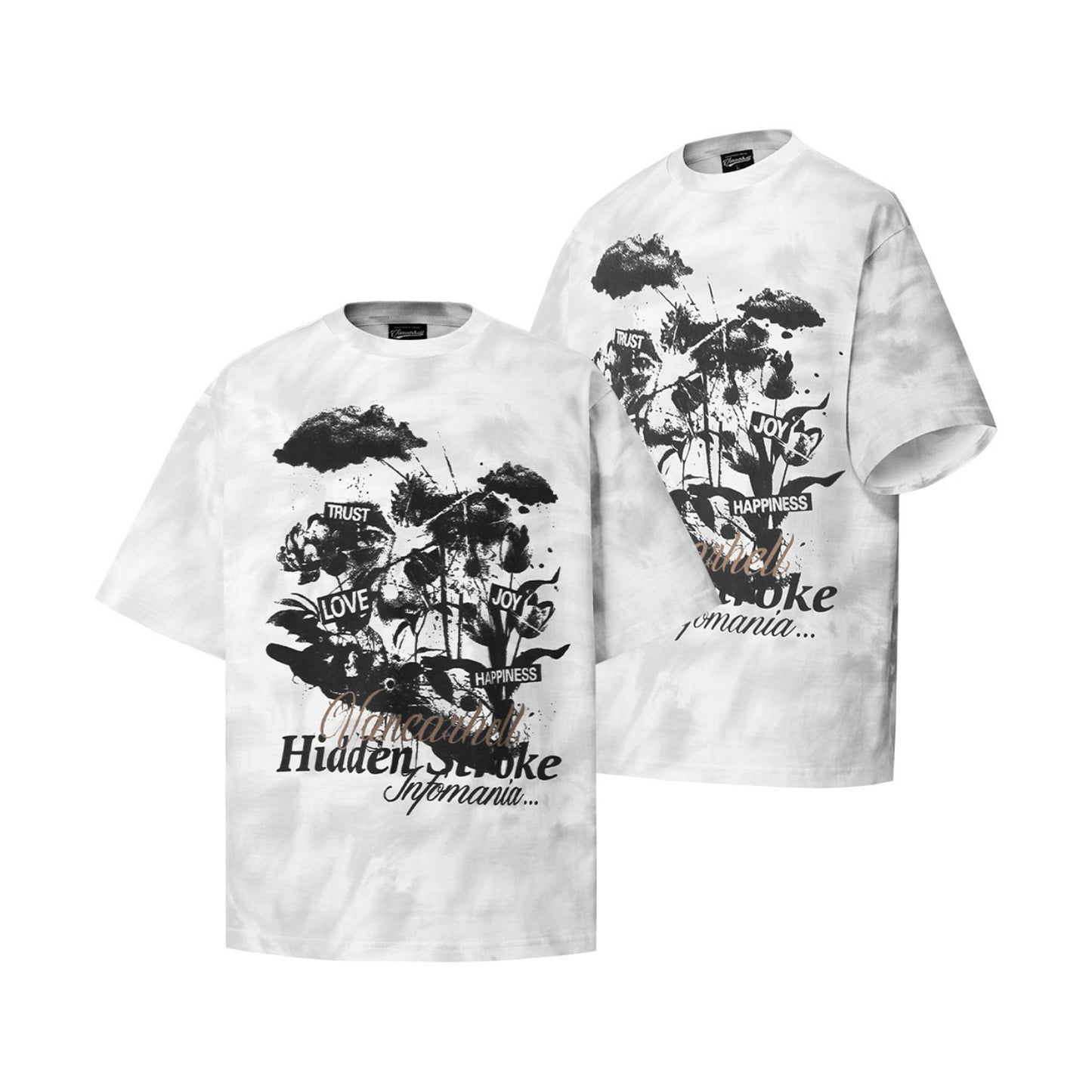 Unisex T-shirts Summer Pattern Men's Loose Tie-Dye Short Sleeve T-Shirt