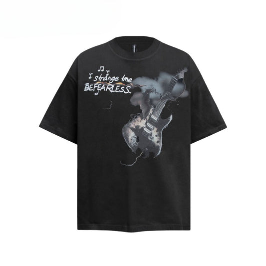 80s And 90s Vintage T-Shirts Vintage Rock Guitar Short Sleeve T-Shirts
