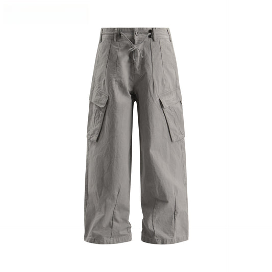 Hip Hop Pants For Boys Vintage Washed Old Overalls Loose Straight Casual Pants