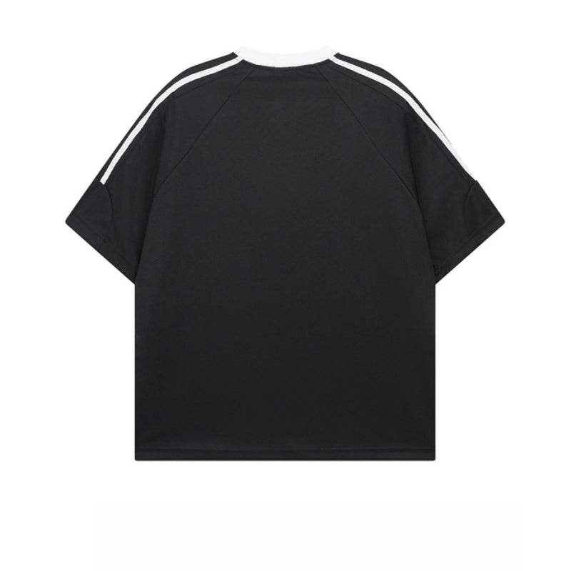 Racing oversized t shirt retro racing crew neck short sleeve t-shirt