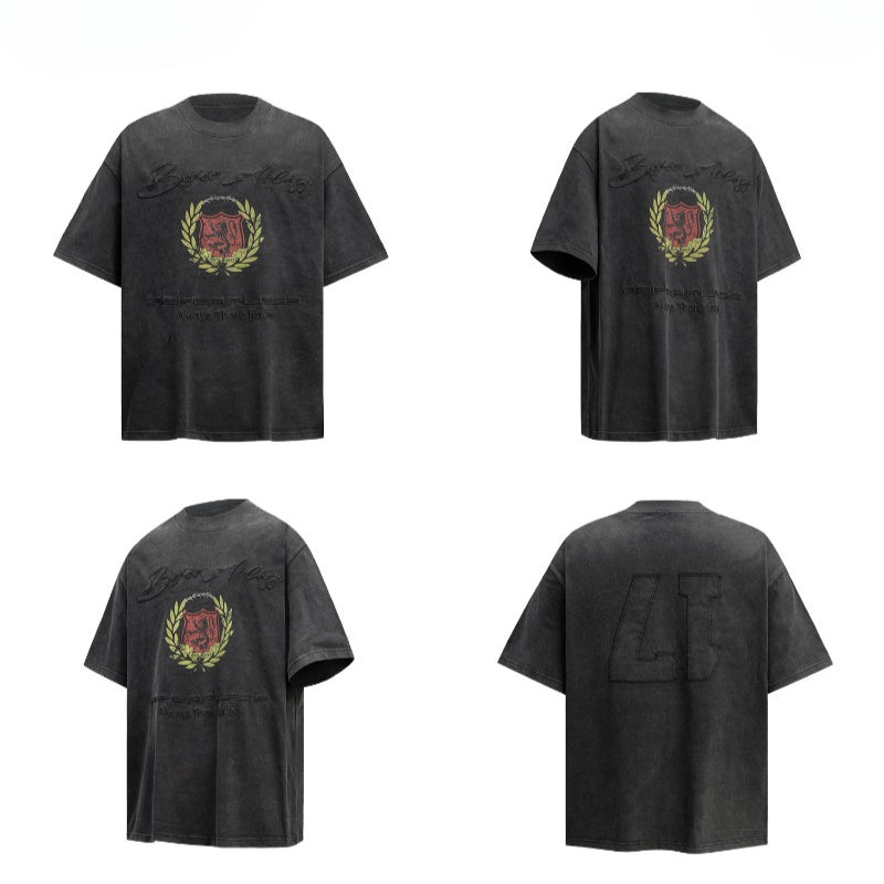80s And 90s Vintage T-Shirts Vintage Washed Embroidered Short Sleeve T-Shirts