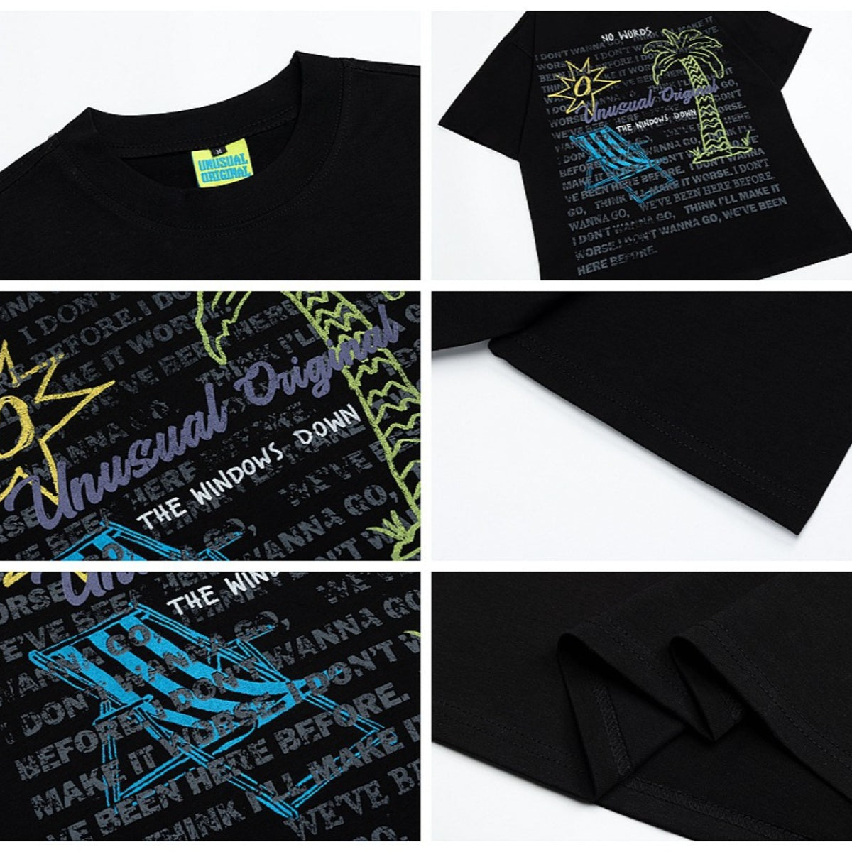 90s West Coast Hip Hop Fashion T Shirts Summer Seaside Vacation Creative Graffiti Printed Loose Short Sleeve T-Shirt