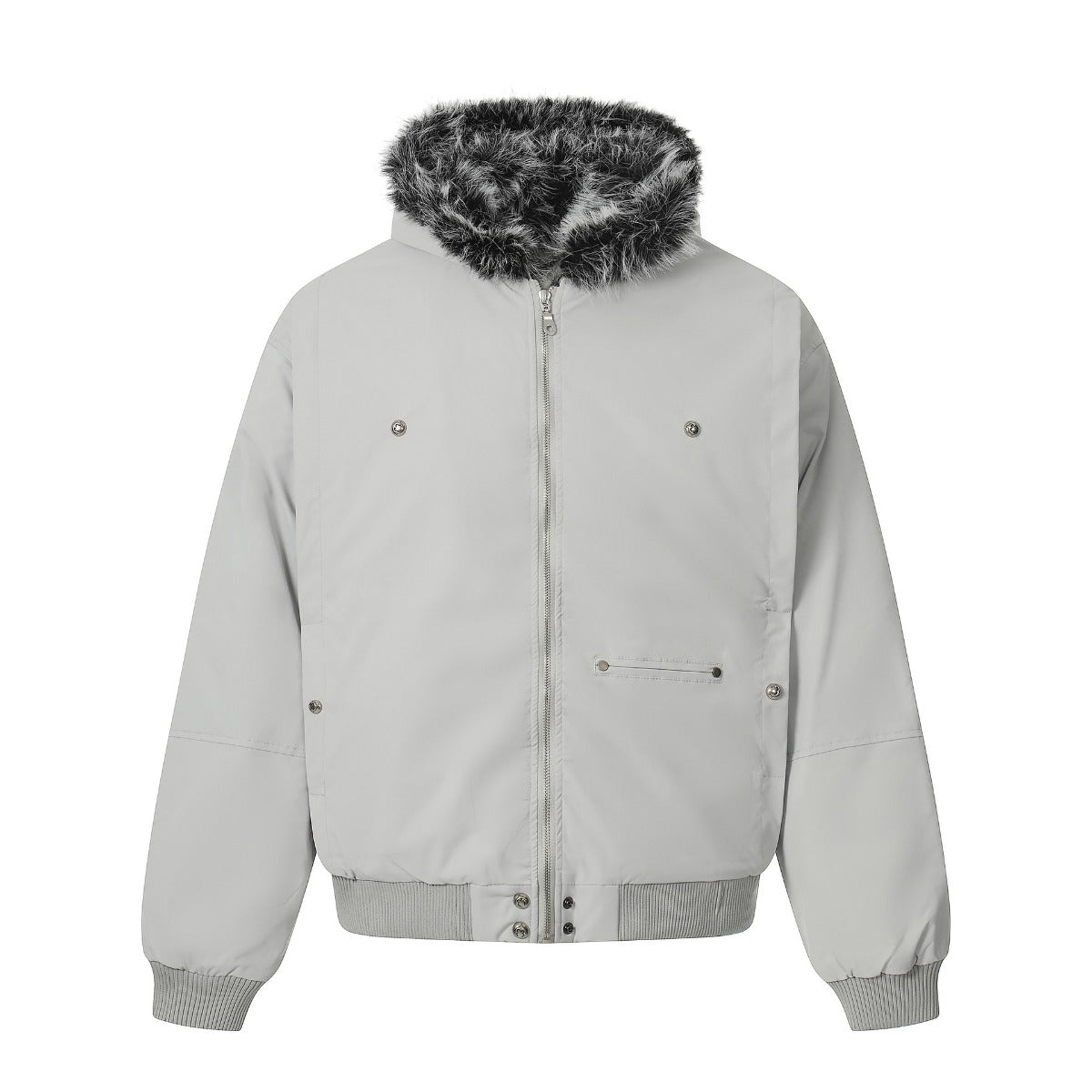 Unisex Down Jacket Men's Winter Warm Padded Plush Collar Padded Jacket