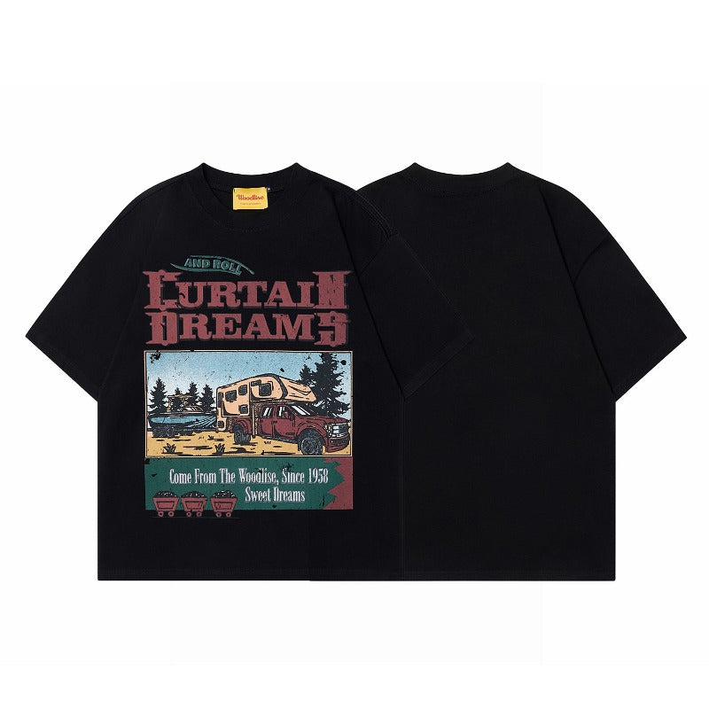 90s West Coast Hip Hop Fashion T Shirts Vintage Summer Short Sleeve T-Shirts