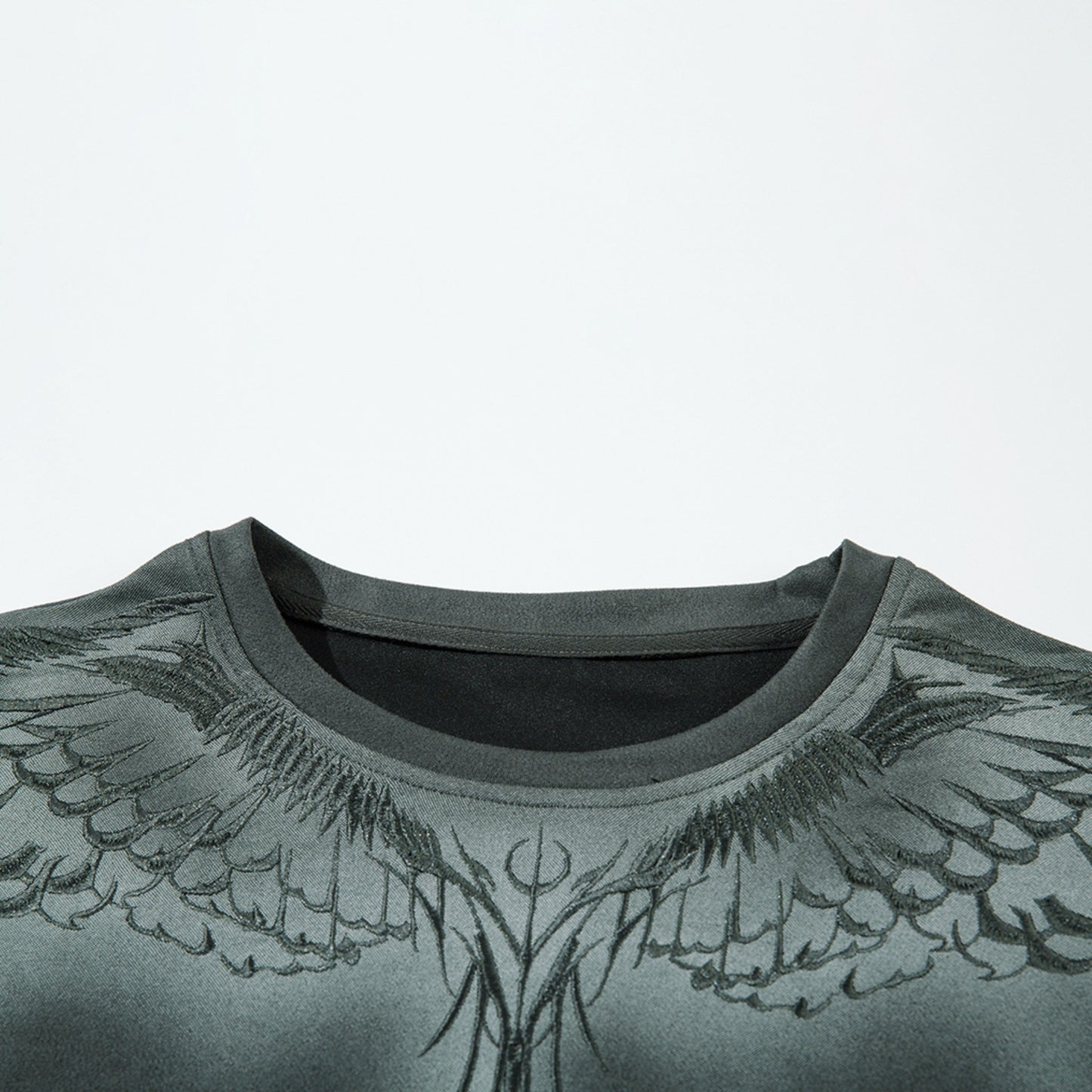 Hip hop clothing new york summer angel wings embroidered short sleeve t-shirt