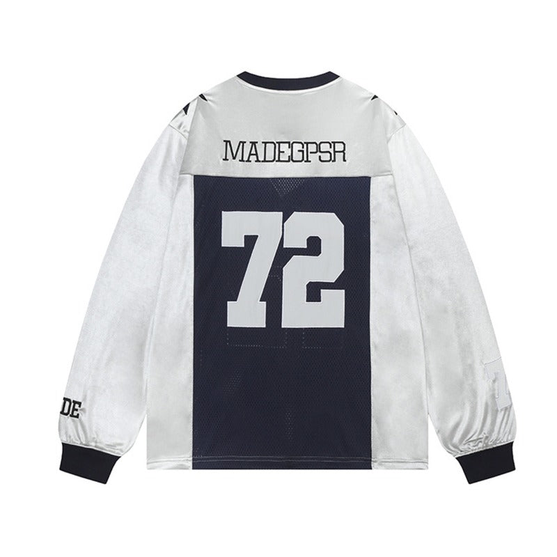Unisex long-sleeved shirt autumloosesatin color matching