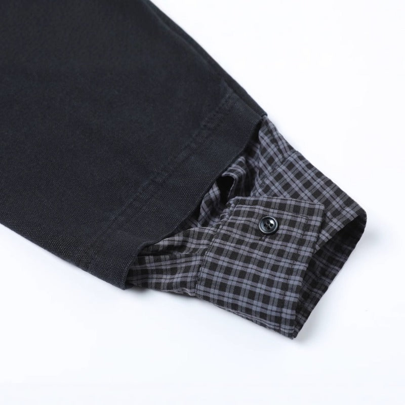 Unisex long-sleeved shirt autumretro lapel
