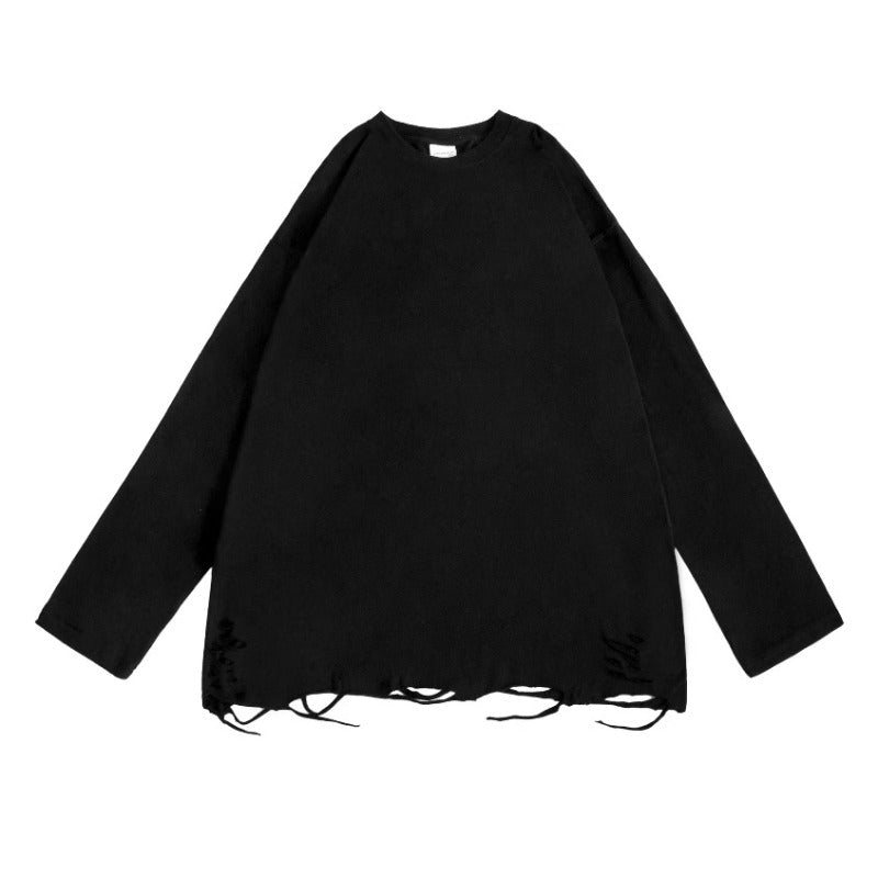 Vintage T Shirts Hip Hop Spring and Autumn Long Sleeve T-Shirt Hip Hop Loose Top